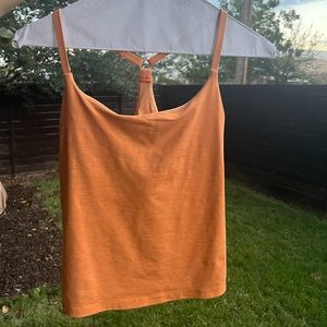 OV• Move Free Scoop Neck Tank in Orange